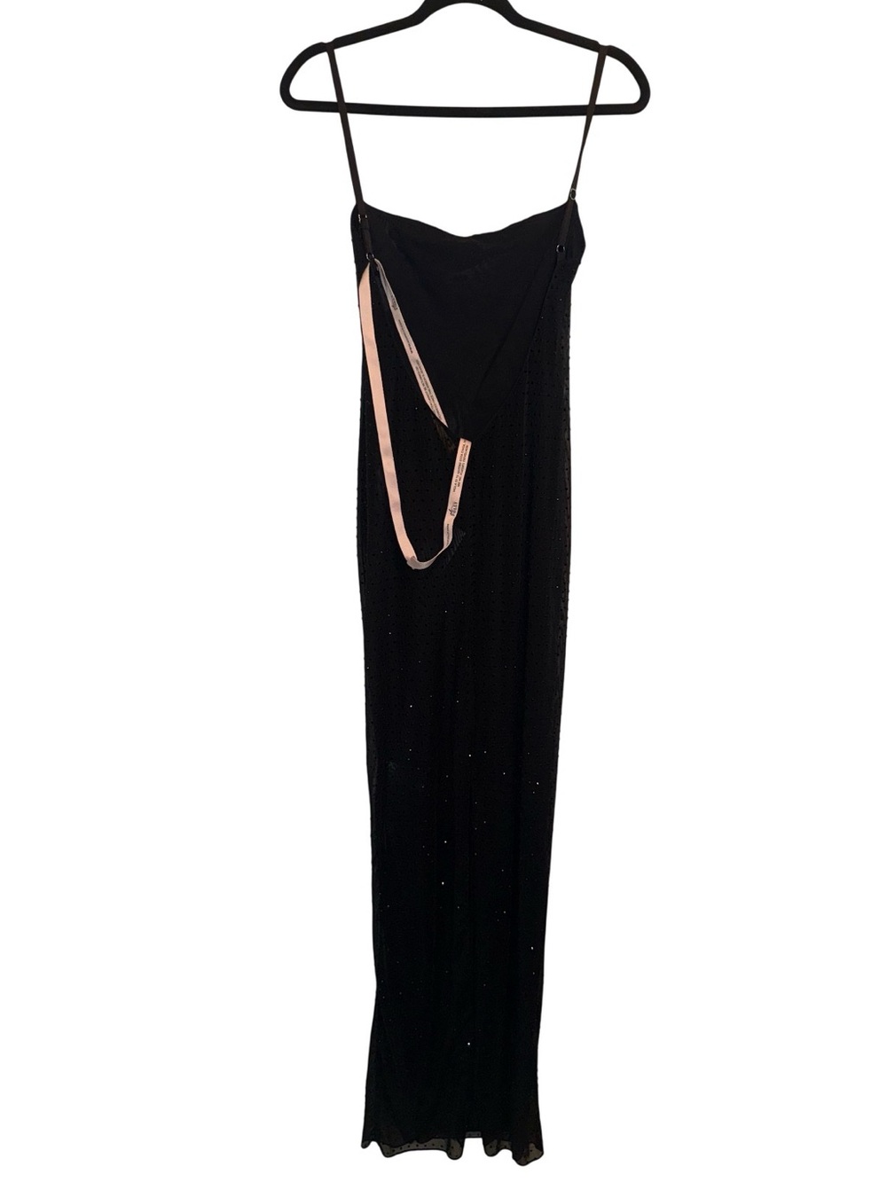 NEW Oh Polly Celandine Sheer Black  Embellished Backless Maxi Dress Size 4 - Picture 3 of 10